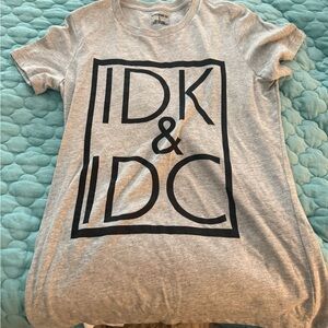 Gray Graphic ladies  T-Shirt (I don’t know and I don’t care)